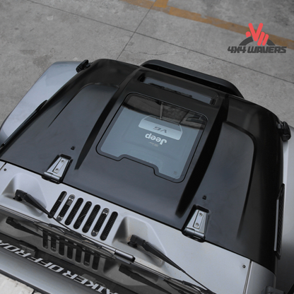 4x4wavers Hood - Capsule Style with transparent window for Engine - 4X4 WAVERS