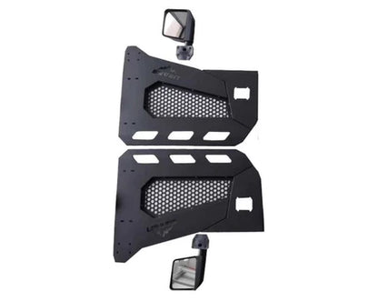 4X4 WAVERS Speciality Premium Offroad Half Doors with side mirrors - Jeep Wrangler JK (2 Doors) 2007-2018 - 4X4 WAVERS