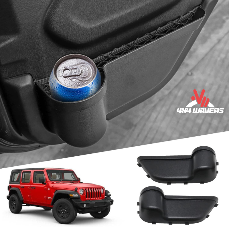 4x4wavers Rear Door Interior Storage with Cup Holder - 4X4 WAVERS