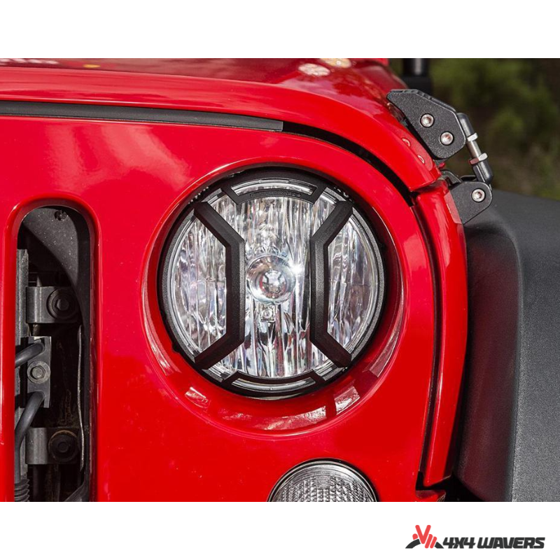 4x4wavers Front Headlight Cover - Tank Style - 4X4 WAVERS