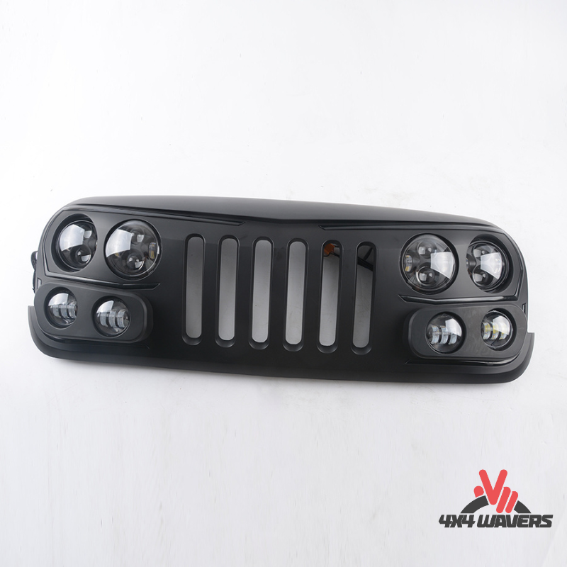 4x4wavers Grille - Oracle Style Front Grille with Full Lighting Kit - 4X4 WAVERS