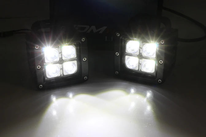 4X4Wavers 3 Inch Cube LED Pods 20W Spot Beam Offroad Lights - 4X4 WAVERS