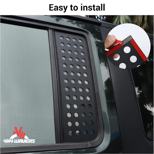 4x4wavers Aluminum Rear Side Window Cover - 4X4 WAVERS