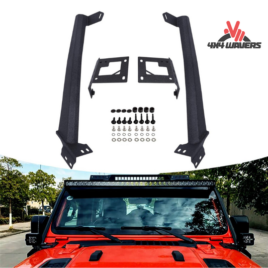 4x4wavers A Pillar Light Bar Brackets Windsheild Roof Mount - 4X4 WAVERS