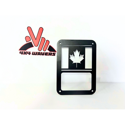 4x4wavers Taillight Aluminum Cover - Canada Logo - 4X4 WAVERS