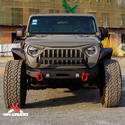 4x4wavers Front Bumper - WAVERS Style with Sensor Holes - 4X4 WAVERS