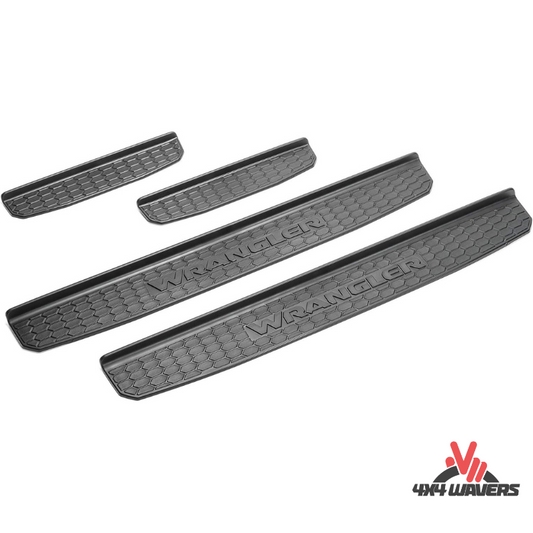 4x4wavers Door Sill Entry Guard with Wrangler Logo - 4X4 WAVERS