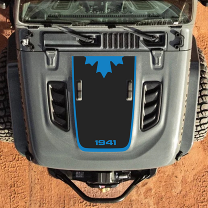Kit d'autocollants décalcomanies 4x4wavers CANADA 1941 pour capot JL Rubicon – Autocollants en vinyle pour modèles Jeep Wrangler – Fabriqué au Canada