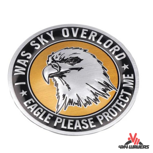 4x4wavers Offroad 4X4 Rated Aluminum Badge Decal, 4X4 3D Emblem - Eagle Rated Style Design - 4X4 WAVERS