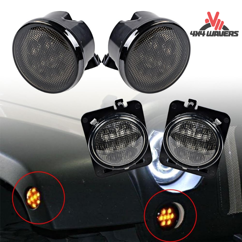 4x4wavers Turn Signal LED Light, Smoked Black Color - 4X4 WAVERS