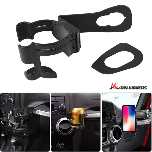 4x4wavers Multifunctional Dashboard Bracket - Phone and Cup Holder - 4X4 WAVERS