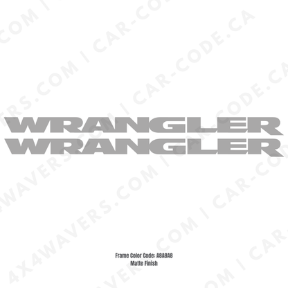 4x4wavers Decal Sticker Kit for WRANGLER Hood Sides – Vinyl Car Decals compatible with Jeep Wrangler Models – 2x Decals – Made in Canada - 4X4 WAVERS