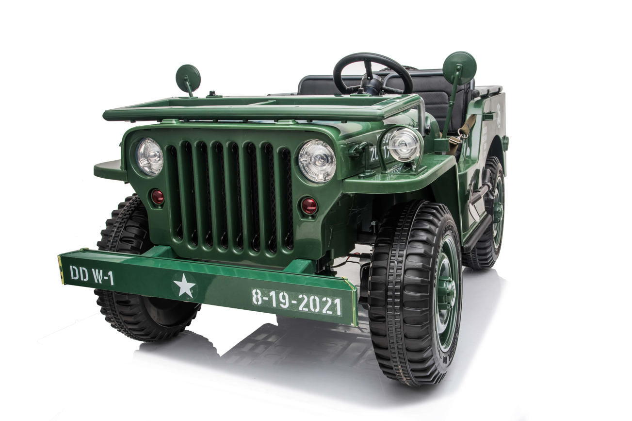 24V Army Jeep Truck 3 Seater DELUXE Kids Ride On Car with Remote Control