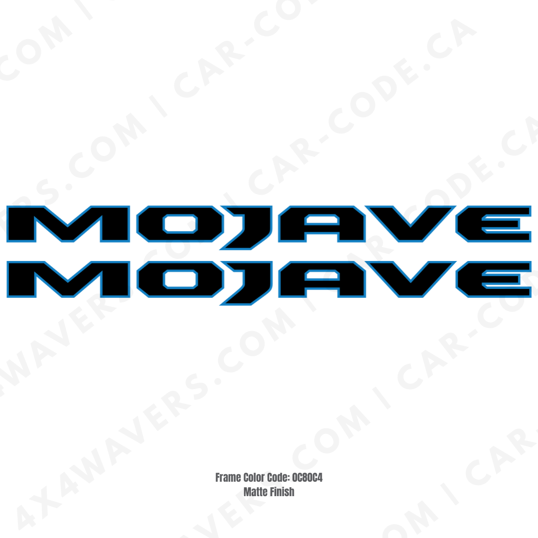 4x4wavers Decal Sticker Kit for Hood Sides – Mojave Style Vinyl Car Decals compatible with Jeep Wrangler Models –2xDecals – Made in Canada - 4X4 WAVERS