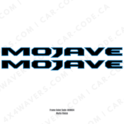 4x4wavers Decal Sticker Kit for Hood Sides – Mojave Style Vinyl Car Decals compatible with Jeep Wrangler Models –2xDecals – Made in Canada - 4X4 WAVERS