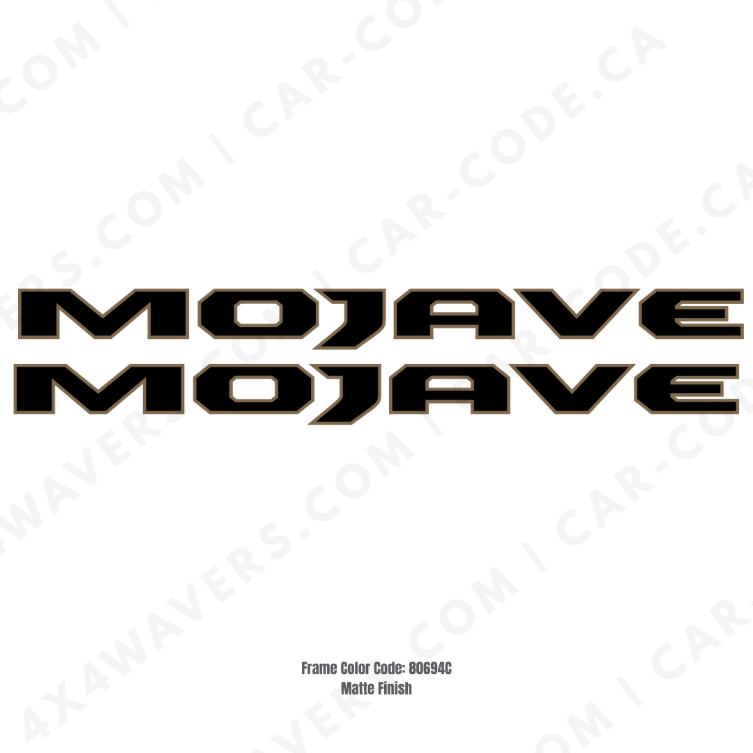 4x4wavers Decal Sticker Kit for Hood Sides – Mojave Style Vinyl Car Decals compatible with Jeep Wrangler Models –2xDecals – Made in Canada - 4X4 WAVERS