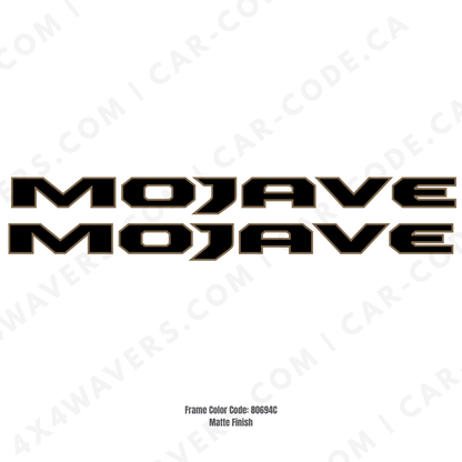 4x4wavers Decal Sticker Kit for Hood Sides – Mojave Style Vinyl Car Decals compatible with Jeep Wrangler Models –2xDecals – Made in Canada - 4X4 WAVERS