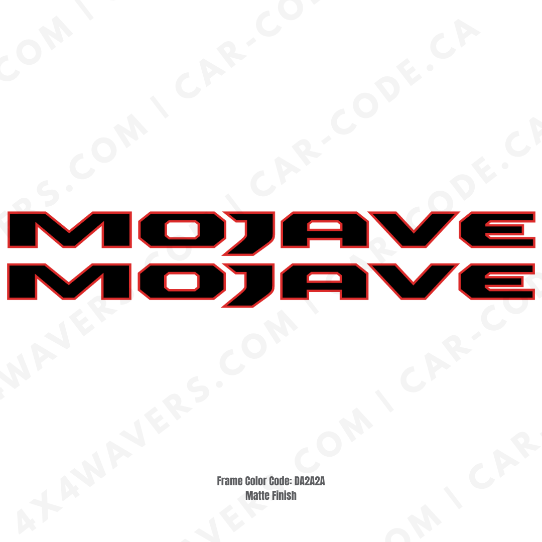 4x4wavers Decal Sticker Kit for Hood Sides – Mojave Style Vinyl Car Decals compatible with Jeep Wrangler Models –2xDecals – Made in Canada - 4X4 WAVERS