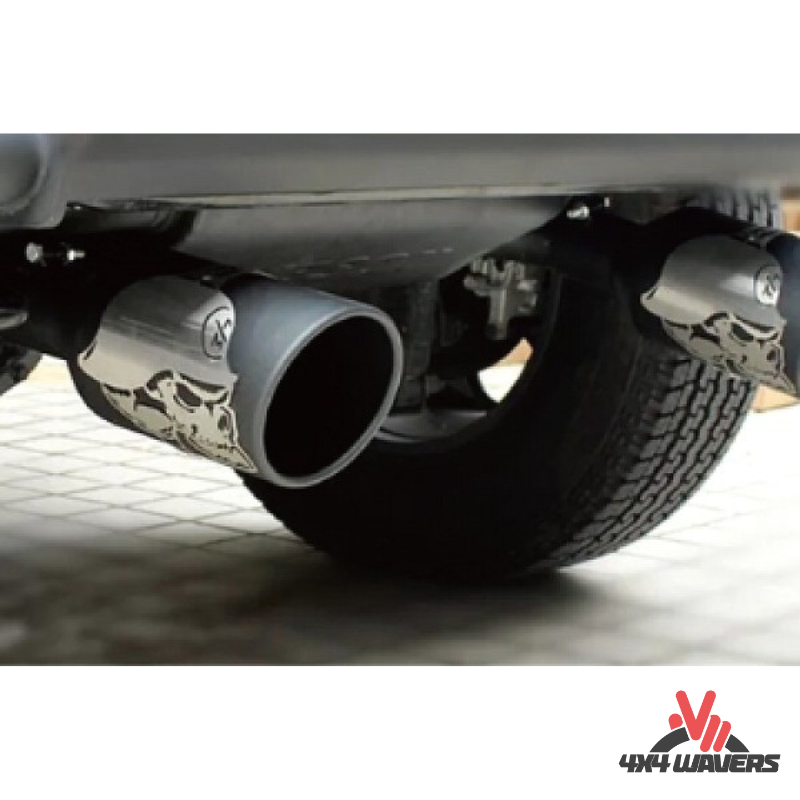 4x4wavers Performance Double Exhaust Muffler with Premium Sound and Aggressive Tips, GBS Style - 4X4 WAVERS