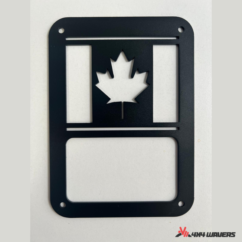 4x4wavers Taillight Aluminum Cover - Canada Logo - 4X4 WAVERS