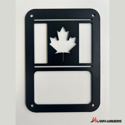 4x4wavers Taillight Aluminum Cover - Canada Logo - 4X4 WAVERS