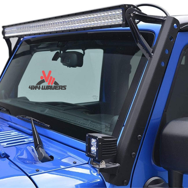 4x4wavers A Pillar Light Bar Brackets Windsheild Roof Mount - 4X4 WAVERS