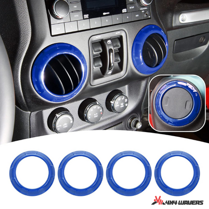 4x4wavers Dashboard Air Conditioner Vent Circle Ring Cover (Blue) - 4X4 WAVERS