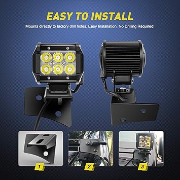 4x4wavers Double Hood Light Holder/Light Mount Bracket - 4X4 WAVERS