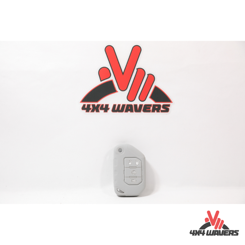 4x4wavers Key FOB Full Protection Heavy Duty Silicone Case, Gray Color - 4X4 WAVERS