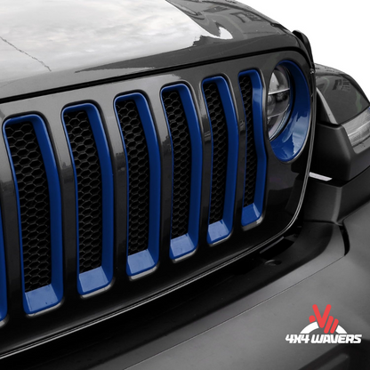 4x4wavers Grille Inserts and Headlight Trim Covers (Blue) - 4X4 WAVERS