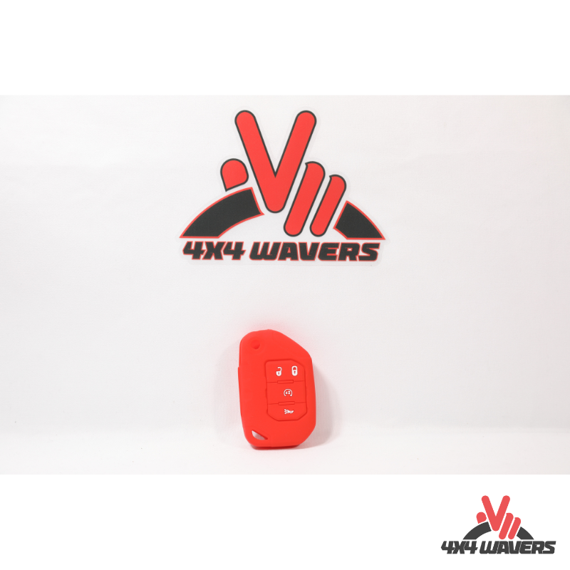 4x4wavers Key FOB Full Protection Heavy Duty Silicone Case, Red Color - 4X4 WAVERS