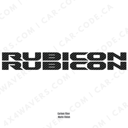 4x4wavers Rubicon Style Decal Sticker Kit for Hood Sides – Vinyl Car Decals for Jeep Wrangler Models – 2x Rubicon Decals – Made in Canada - 4X4 WAVERS
