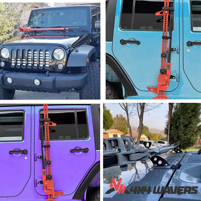 4x4wavers Hi Lift Jack Mount Brackets for hood or door installment - 4X4 WAVERS