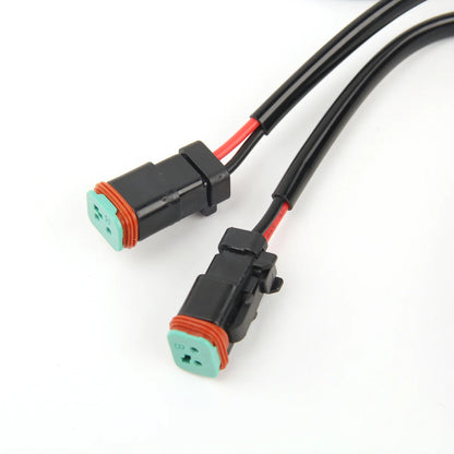 4X4Wavers 16AWG 2-Pin DT Connector Wire Harness For Offroad Lights - Universal - 4X4 WAVERS