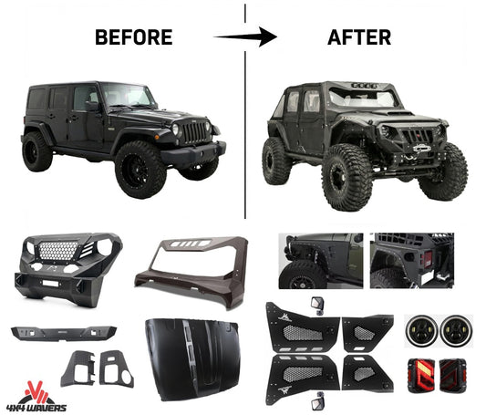 Full Body Metal Armor Kit Upgrade - Jeep Wrangler JK/JKU 2007-2018