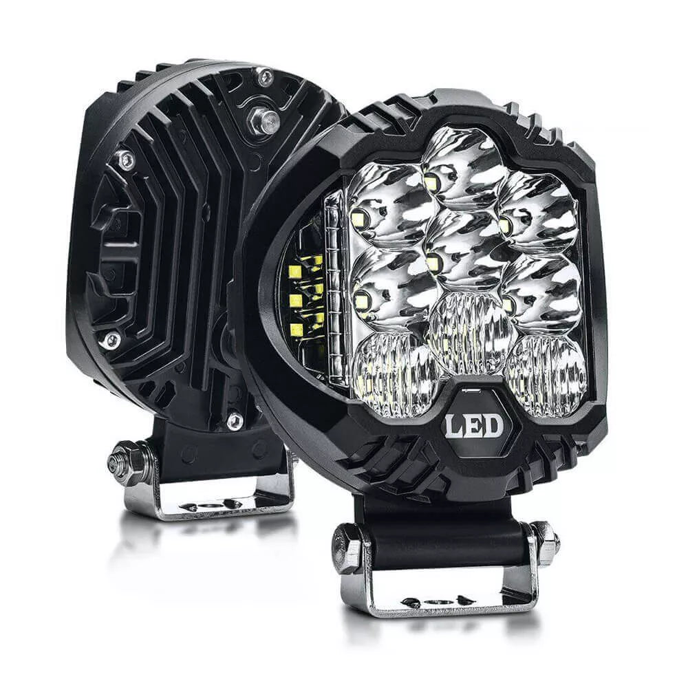 4X4Wavers 7 inch Off Road Driving White and Amber Light Combo Beam - 4X4 WAVERS