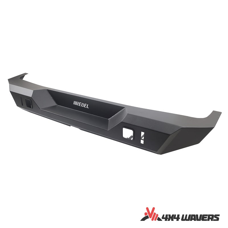 4x4wavers Rear Bumper - Rebel Style without Sensor Holes - 4X4 WAVERS