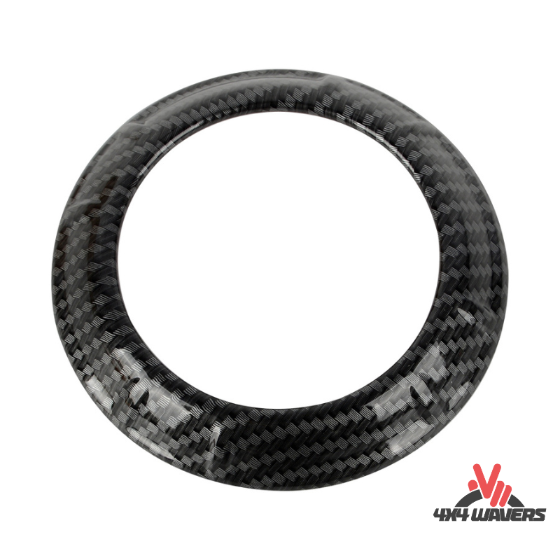 4x4wavers Dashboard Air Conditioner Vent Circle Ring Cover (Black Carbon Fiber Style) - 4X4 WAVERS