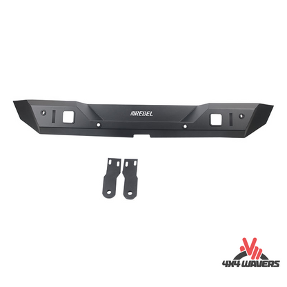 4x4wavers Rear Bumper - Rebel Style with Sensor Holes - 4X4 WAVERS