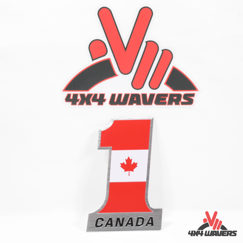 4x4wavers Rated ABS Badge Decal, Canada Number 1 3D Emblem - 4X4 WAVERS