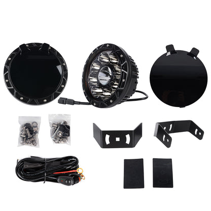 4x4wavers 5.5 Inch White and Yellow Floodlight with Black Cover - 4X4 WAVERS