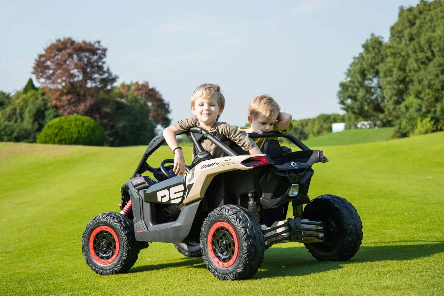 2026 2X24V CAN AM MAVERICK 4X4 2 Seater DELUXE Kids Ride On Car with Remote Control