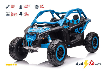 2026 2X24V CAN AM MAVERICK 4X4 2 Seater DELUXE Kids Ride On Car with Remote Control