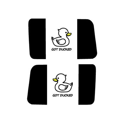 Rear Side Window Got Ducked Flag – Cut Avery Vinyl – Wrangler jl/jlu/jk/jku/4xe – HARDTOP ONLY (Pair)