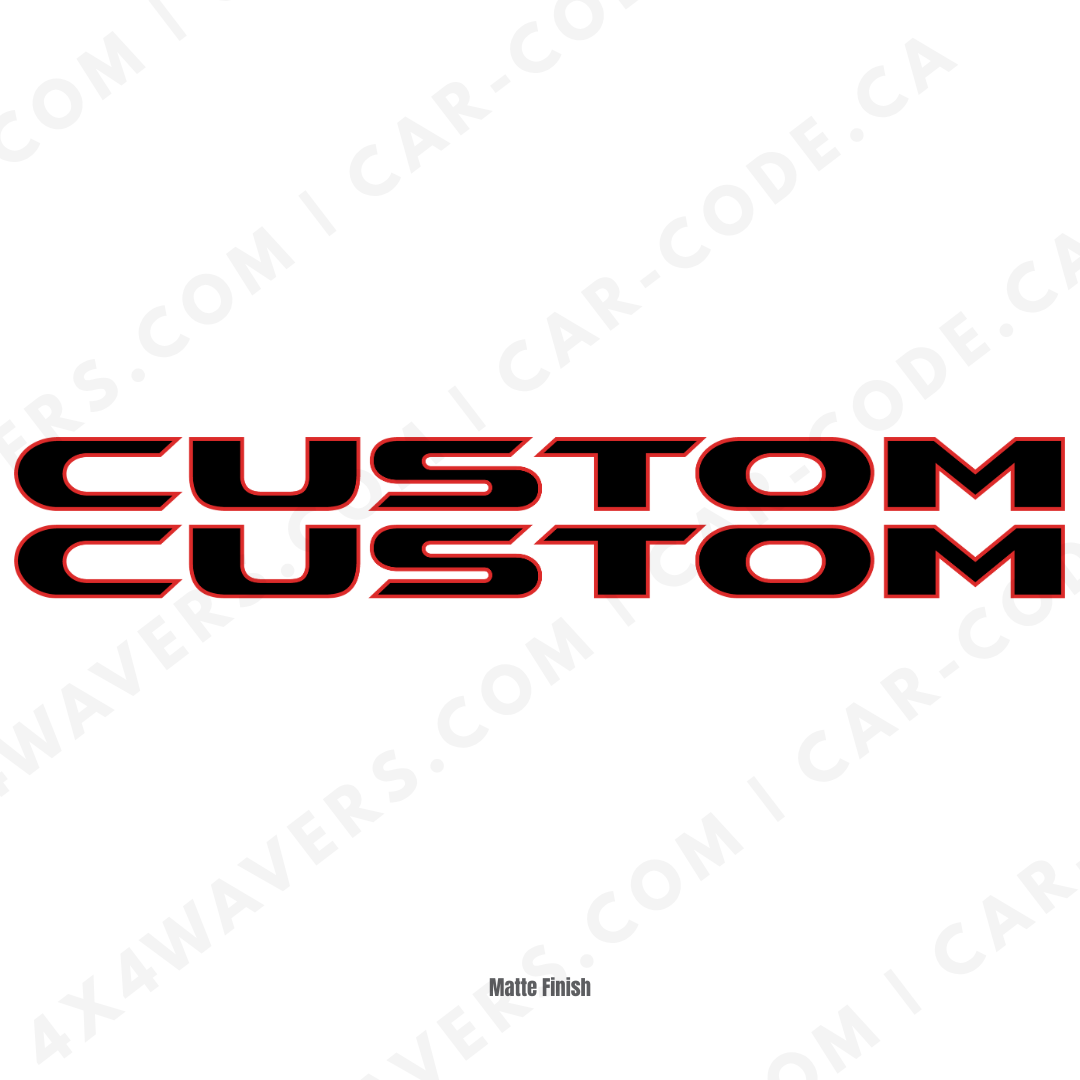 4x4wavers Custom Style Decal Sticker Kit for Hood Sides – Vinyl Car Decals for Jeep Wrangler Models – 2x Custom Decals – Made in Canada - 4X4 WAVERS