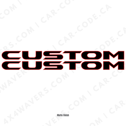 4x4wavers Custom Style Decal Sticker Kit for Hood Sides – Vinyl Car Decals for Jeep Wrangler Models – 2x Custom Decals – Made in Canada - 4X4 WAVERS