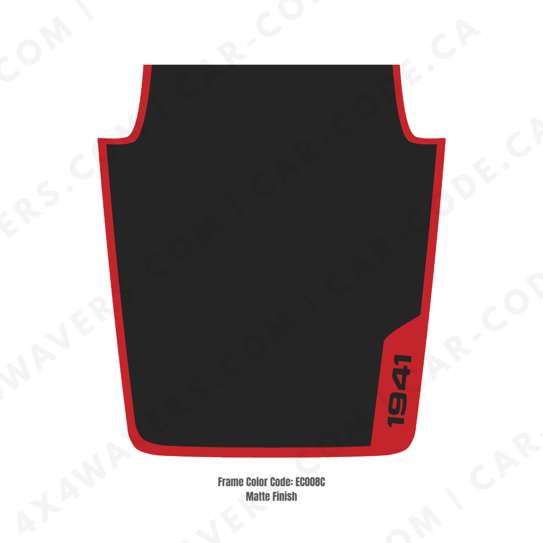 4x4wavers Decal Sticker Kit for JK Hood 1941 Style – Vinyl Car Decals for Jeep Wrangler Models – Made in Canada - 4X4 WAVERS