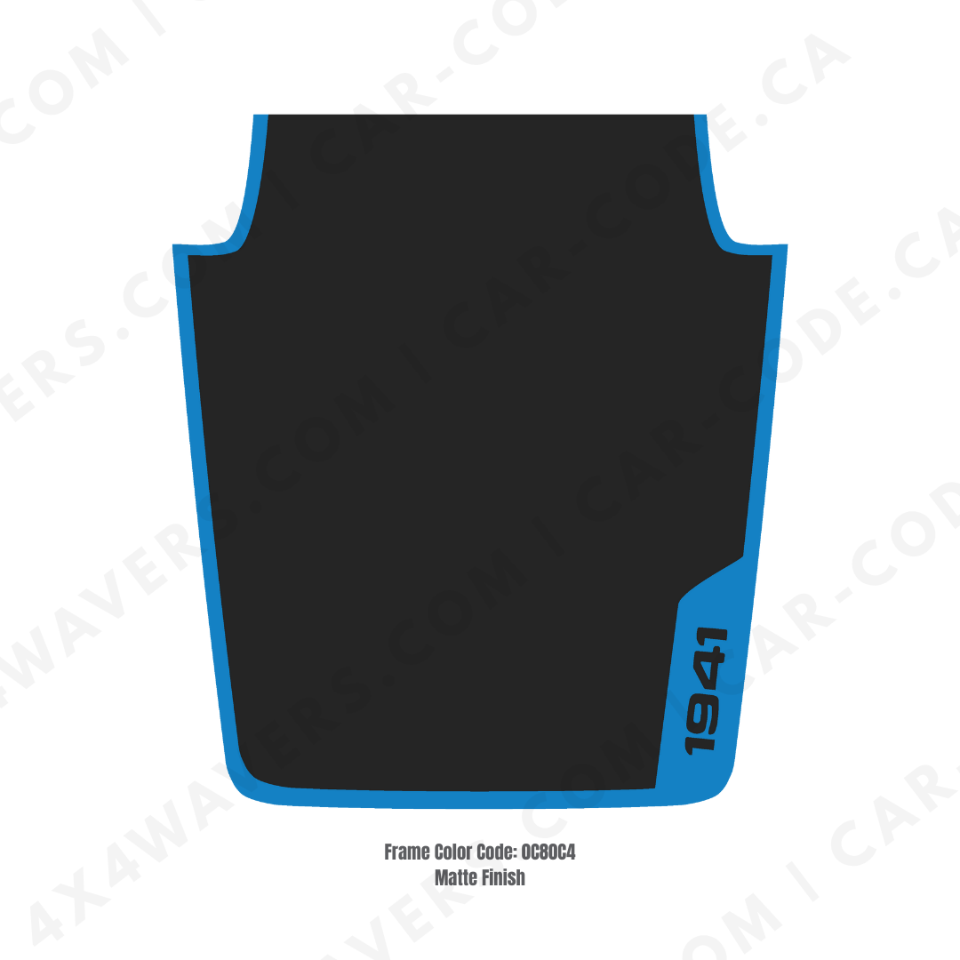 4x4wavers Decal Sticker Kit for JK Hood 1941 Style – Vinyl Car Decals for Jeep Wrangler Models – Made in Canada - 4X4 WAVERS