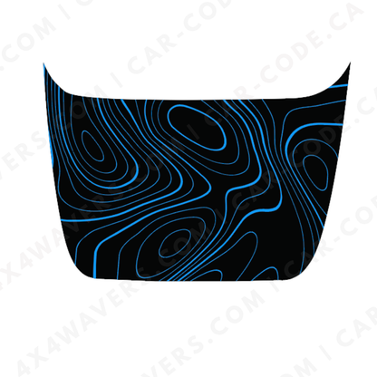 Ford F-150 Raptor Capot – Lignes topographiques audacieuses (Rouge/Vert/Bleu/Or/Gris) – 2017–2025 – Vinyle découpé mat imprimé 3M ou Avery