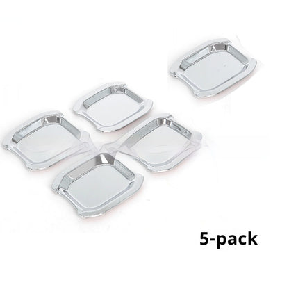 4X4WAVERS Look Door Handle Bowl Trim - Carbon Fiber / Matt Black / Shiny Chrome - Jeep Wrangler JL/JLU/4XE/JT 2018+ - 4X4 WAVERS